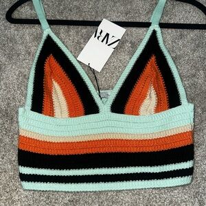 Zara Colorful Knit Crop Top